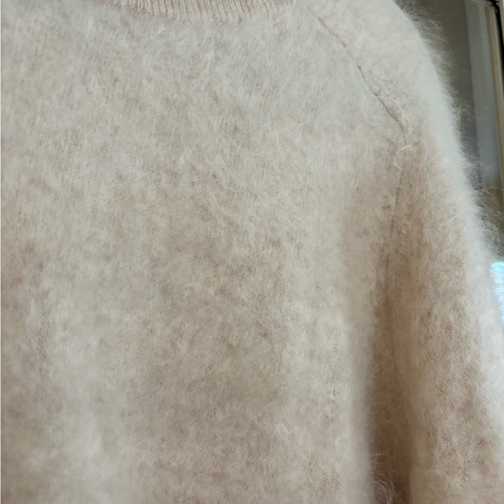 Ann Taylor Soft Cream Brushed Cashmere Sweater - Picture 3 of 4